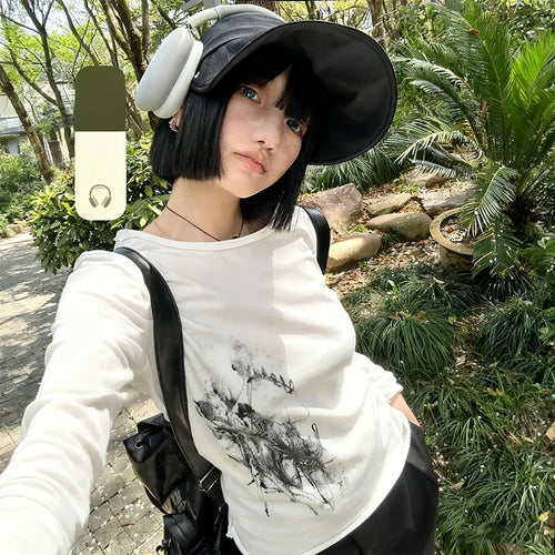Abstract Ink Long Sleeve Top