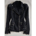 Noir Buckle Moto Jacket – Black