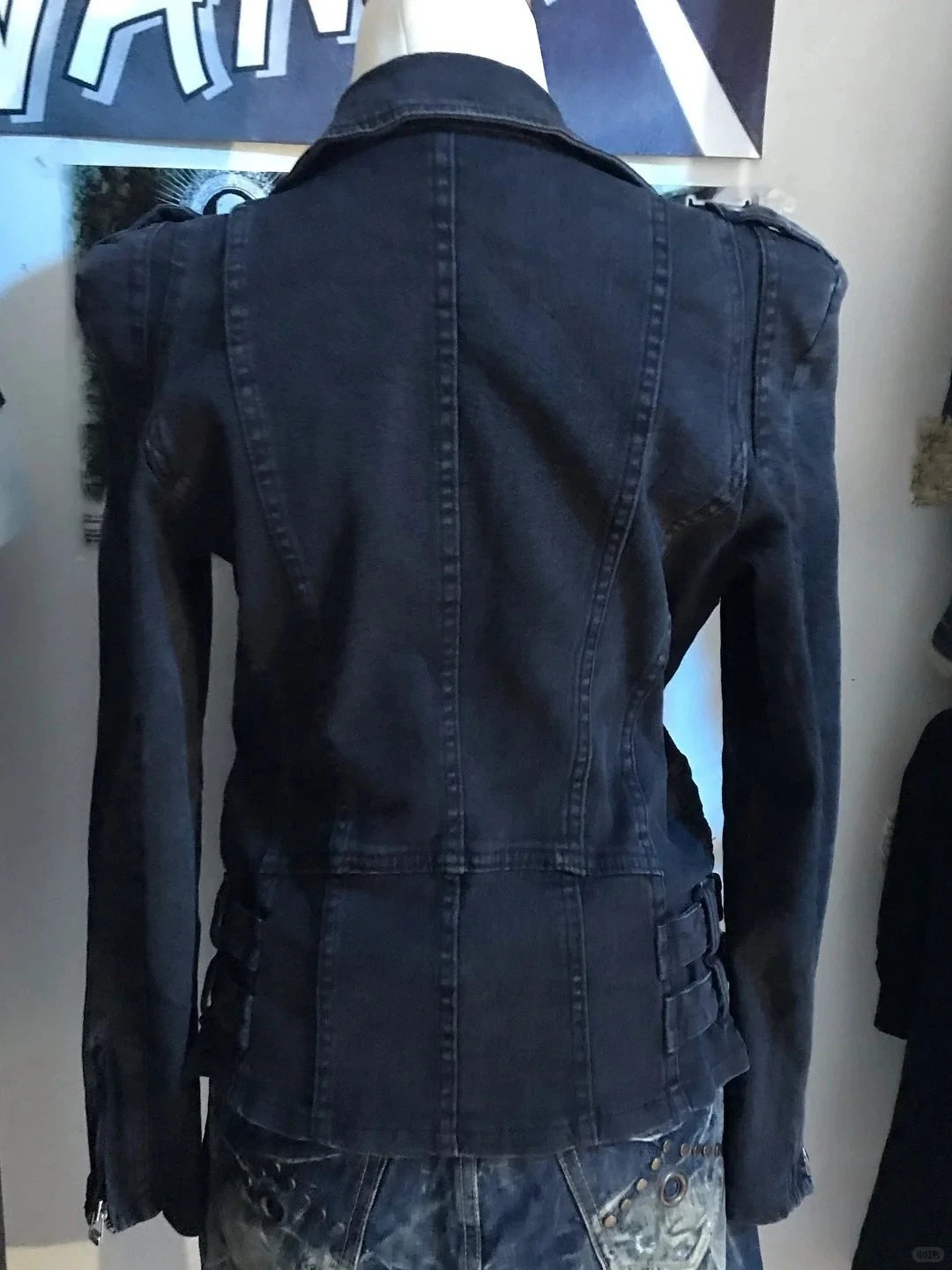 Noir Buckle Moto Jacket – Black